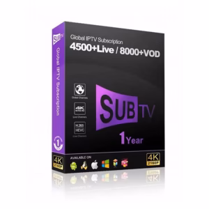 SubTV IPTV Abonnement 12 Mois +10 000 Chaînes HD à Prix Abordable
